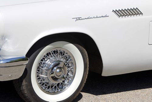 CLASSIC CARS - John Courcelles owns a classic car. A 1957 Thunderbird. BORIS MINKEVICH / WINNIPEG FREE PRESS. August 19, 2013.