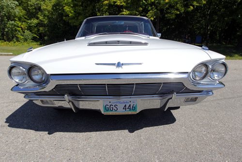 CLASSIC CARS - John Courcelles owns a classic car. A 1965 Thunderbird. BORIS MINKEVICH / WINNIPEG FREE PRESS. August 19, 2013.