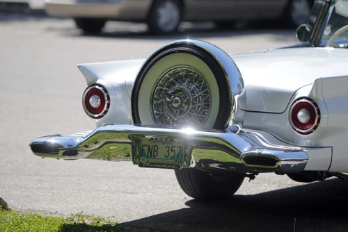 CLASSIC CARS - John Courcelles owns a classic car. A 1957 Thunderbird. BORIS MINKEVICH / WINNIPEG FREE PRESS. August 19, 2013.