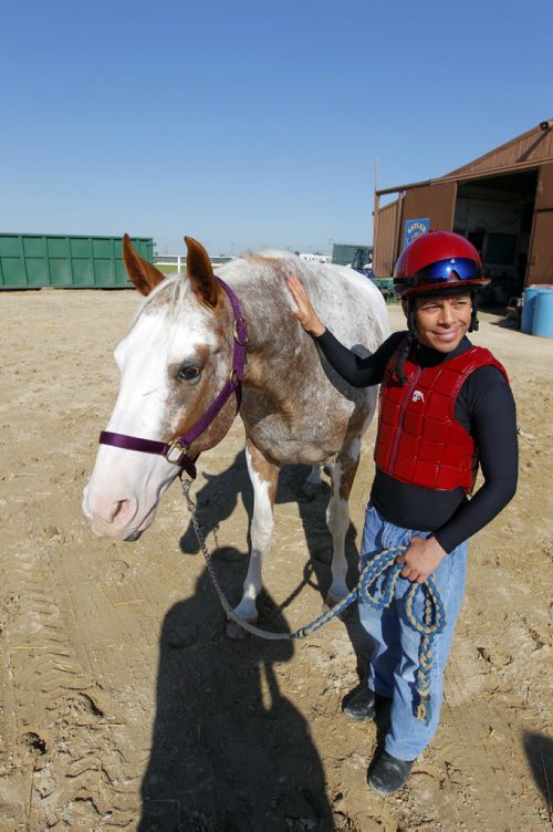 Adolfo Morales won six races over the last three racing dates. He bought this horse named Joey for his wife Paola. Shot at the downs. BORIS MINKEVICH / WINNIPEG FREE PRESS. August 20, 2013.