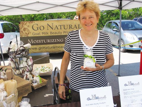 Canstar Community News Aug. 11, 2013 - Go Natural Beauty products made with goat milk were sold at a farmers market at Headingley's Shelmerdine Garden Centre. (ANDREA GEARY/CANSTAR COMMUNITY NEWS)