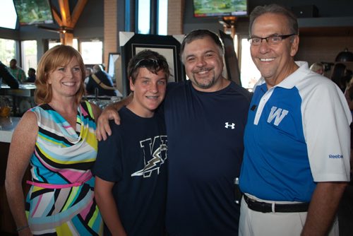 JOHN JOHNSTON / WINNIPEG FREE PRESS  Social Page for August 24th, 2013 Variety Hearts of Blue and Gold Äì EarlÄôs St. Vital  (L-R) Nancy Militano, Jeremy and Roger Rogodzinski, and Wayne Rogers (Executive Director Variety)