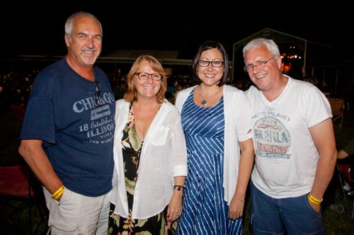 JOHN JOHNSTON / WINNIPEG FREE PRESS  Social Page for August 24th, 2013 Second Annual Blues BBQ Äì Red River Exhibition Grounds  (L-R) Ian Macaskill, Jos¾©e Th¾©berge, Tannis and Paul Butters