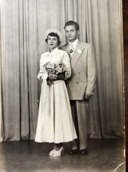 Art Upholstering closing after 60 years- Ted and Marie Muller wedding photo in 50's - See Adam Wazny story- August 26, 2013   (JOE BRYKSA / WINNIPEG FREE PRESS)