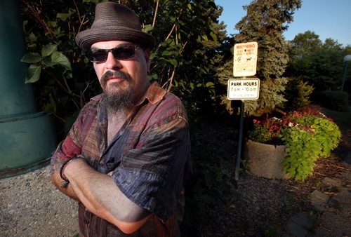Doug Tervoort was ticketed for walking in the park after 10pm this summer. Hes fighting the ticket.  See Adam Wazny story. August 26, 2013 - (Phil Hossack / Winnipeg Free Press)