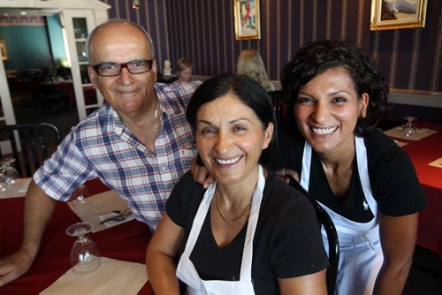 Bob Pappas, his wife Maria and daughter Tasha Pappas-Pappas Greek Food & Steak -3318 Roblin Blvd-See restaurant review- August 28, 2013   (JOE BRYKSA / WINNIPEG FREE PRESS)