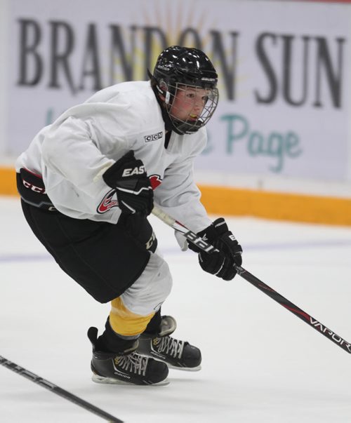 Brandon Sun Ty Lewis skated with Team White during Thursday's Wheat King's scrimmage at Westman Place. (Bruce Bumstead/Brandon Sun)