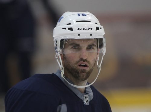 Winnipeg Jets captain Andrew Ladd at practice with his team at the MTS Iceplex Tuesday-See Paul Wiecek and Gary Lawless stories- Sept 03, 2013   (JOE BRYKSA / WINNIPEG FREE PRESS)