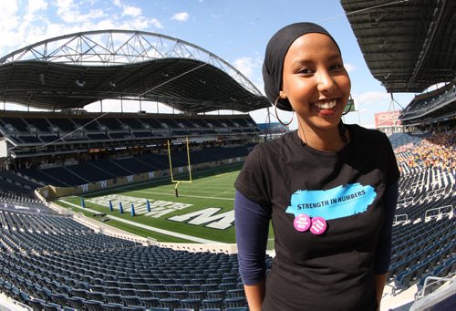 Money Matters- Financial side of post-secondary education from its return on investment to increasing costs to tips for students and parents to stick to their budgets. Bilan Arte is the head of the Canadian Federation of Students for Manitoba. A daughter of Somali refugees who settled in Alberta, she moved here to go to U of M because the cost was lower.- See Money matters photo- Sept 03, 2013   (JOE BRYKSA / WINNIPEG FREE PRESS)