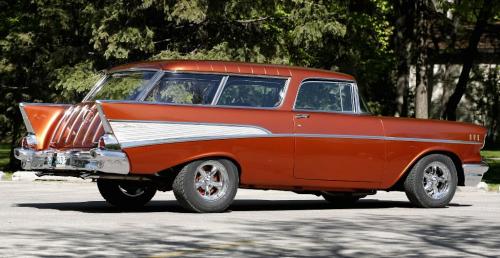 John Woods / Winnipeg Free Press / May 19/07- 070519  - 1957 Chevy Bel Air Nomad owned by Brian Baxter photographed for a car feature Saturday May 19/07.