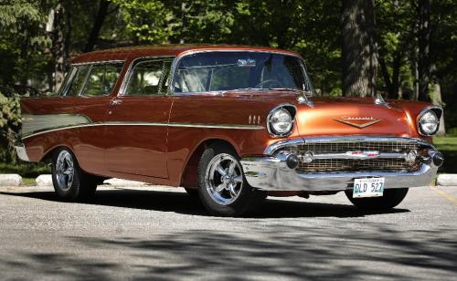 John Woods / Winnipeg Free Press / May 19/07- 070519  - 1957 Chevy Bel Air Nomad owned by Brian Baxter photographed for a car feature Saturday May 19/07.