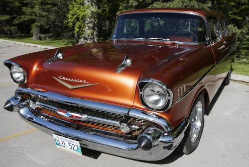 John Woods / Winnipeg Free Press / May 19/07- 070519  - 1957 Chevy Bel Air Nomad owned by Brian Baxter photographed for a car feature Saturday May 19/07.