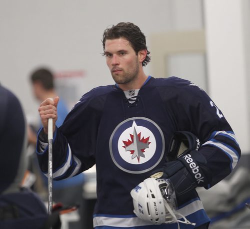 Winnipeg Jets Zach Eric Tangradi leaves practice at the MTS Iceplex Tuesday -See Ed Tait story- Sept 03, 2013   (JOE BRYKSA / WINNIPEG FREE PRESS)