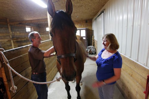 Robert and Liane Parker have horses and a horse arena close to Birds Hill Park. BORIS MINKEVICH / WINNIPEG FREE PRESS. Sept. 10, 2013