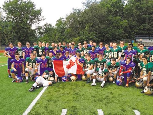 Canstar Community News Sept. 11, 2013 -- The Churchill Bulldogs high school football team recently played some exhibition games in New York state.  SUPPLIED PHOTO