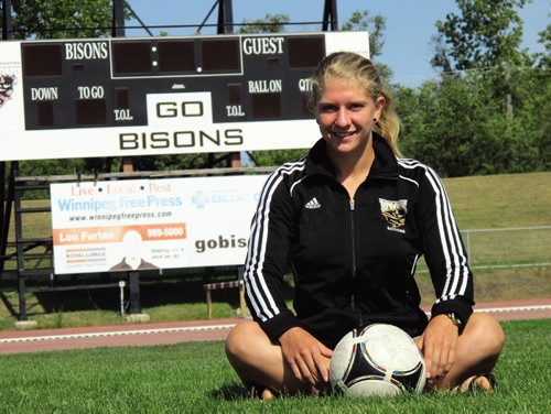 Canstar Community News (05/09/2013) Sarah Haiko, 21, mechanical engineering student in her fourth year of eligibility, has been named one of the new Bison womenÄôs soccer captains. In addition to new captains, the BisonÄôs have a new coach, and new style of play to take on the 2013 season. (STEPHCROSIER/ CANSTARNEWS)