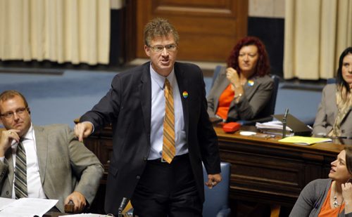 Manitoba Legislature last question period. Andrew Swan. BORIS MINKEVICH / WINNIPEG FREE PRESS. Sept. 13, 2013