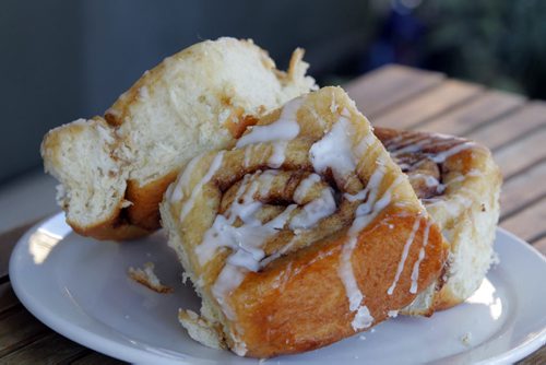 This is for a story celebrating National Cinnamon Bun Day. Stells's buns. BORIS MINKEVICH / WINNIPEG FREE PRESS. Sept. 13, 2013