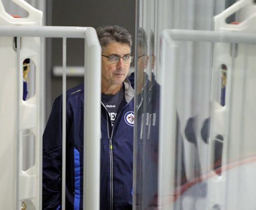 Winnipeg Jets NHL practice at the MTS IcePlex. Head coach Claude Noel. BORIS MINKEVICH / WINNIPEG FREE PRESS. Sept. 16, 2013