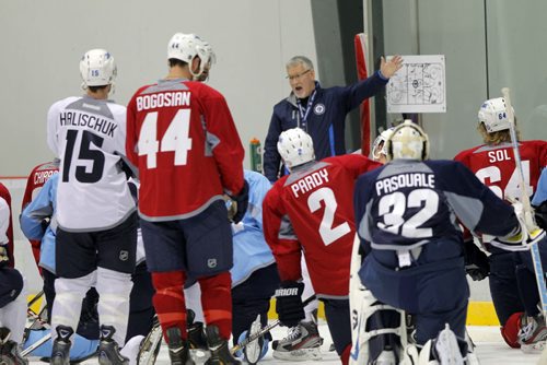 Winnipeg Jets NHL practice at the MTS IcePlex. BORIS MINKEVICH / WINNIPEG FREE PRESS. Sept. 16, 2013