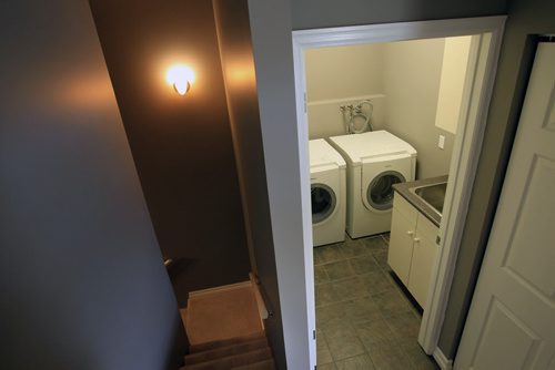 Homes.Camrose Estates, Unit 14, 715 Lanark Street, the  realtor Reg Kehler. At right is the laundry room on the main floor, it is next to the stairs to the basment.Todd Lewys story.  Wayne Glowacki / Winnipeg Free Press Sept. 17 2013