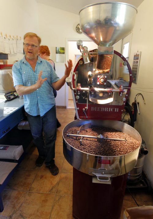Green Bean Coffee Imports in Petersfield, Manitoba. Owner Derryl Reid. BORIS MINKEVICH / WINNIPEG FREE PRESS. Sept. 17, 2013
