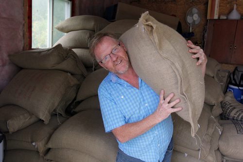 Green Bean Coffee Imports in Petersfield, Manitoba. Owner Derryl Reid. He orders his beans from Bolivia by the container load. BORIS MINKEVICH / WINNIPEG FREE PRESS. Sept. 17, 2013