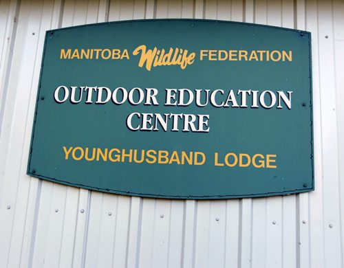 Manitoba Wildlife Federation's Women's waterfowl hunt.  A sign on the mainlodge. BORIS MINKEVICH / WINNIPEG FREE PRESS. Sept. 22, 2013