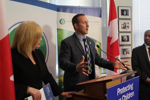 Justice Minister Peter MacKay was in Winnipeg Thursday with Mrs Laureen  Harper announcing the gift of the donation amount of $100,000 to the Canadian Centre for Child Protection (located in Winnipeg) to mark the birth of the royal baby Prince George of Cambridge.  Sept  26,, 2013 Ruth Bonneville Winnipeg Free Press
