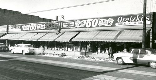 Oretzki's department store, selkirk avenue, marks its 50th Anniversary this year. February 11, 1960 Winnipeg Free Press