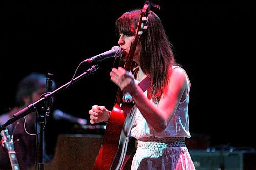 BORIS MINKEVICH / WINNIPEG FREE PRESS  070523 Leslie Feist of Feist plays at the Burton Cummings Theatre.