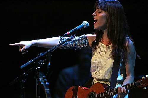 BORIS MINKEVICH / WINNIPEG FREE PRESS  070523 Leslie Feist of Feist plays at the Burton Cummings Theatre.