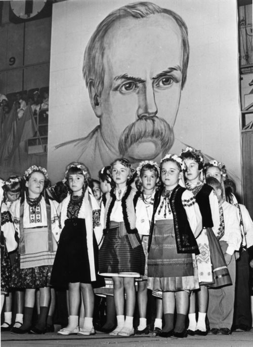 Winnipeg Free Press Archives July 10, 1961 This children's choir sang selections Saturday at the youth festival in the Winnipeg Arena honouring Ukrainian poet Taras Shevchenko.