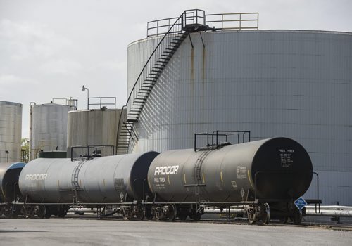 130410 Winnipeg - DAVID LIPNOWSKI / WINNIPEG FREE PRESS (October 04, 2013)  Signs of danger, flammable materials, hazardous materials, and railway cars in the Mission Industrial Neighbourhood due to the heavy industry in the area. For Aldo Santin story