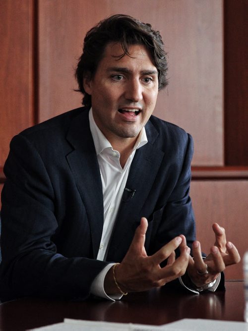 Justin Trudeau leader of the Liberal Party of Canada is interviewed by the Winnipeg Free Press Editorial Board. 131009 - October 09, 2013 MIKE DEAL / WINNIPEG FREE PRESS