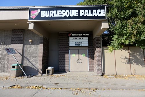 A car jumped the curb and hit patrons outside The Burlesque Palace at the Chalet Hotel, Sunday, October 13, 2013. (TREVOR HAGAN/WINNIPEG FREE PRESS)