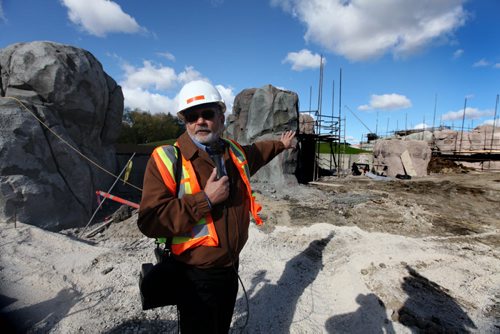 Assiniboine Park Zoo Chief Operating Officer Don Peterkin takes members of the media through construction site of  the - Journey to Churchill exhibit Thursday afternoon at the zoo. See Ashley Prest story. Oct   17,, 2013 Ruth Bonneville / Winnipeg Free Press