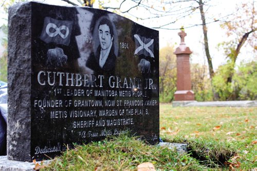 Canstar Community News A memorial marker in remembrance of Cuthbert Grant was unveiled Saturday afternoon at the St. Francois Xavier Roman Catholic Church.