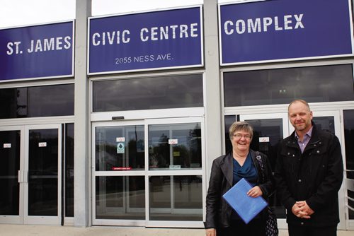 Canstar Community News Oct. 9, 2013 -- Connie Newman and Scott Gillingham are co-chairs on the St. James Civic Centre expansion project.