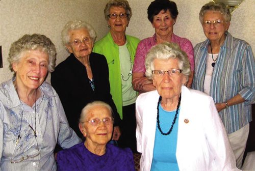 Canstar Community News Oct. 23, 2013 -- June Anderson (in the black jacket at the back) is one of the nurses that graduated from Grace Hospital in 1948. The nurses recently celebrated their 65th anniversary of their graduation. (SUPPLIED PHOTO) METRO