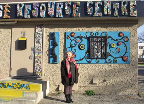 Canstar Community News Oct. 16, 2013 - Ursula Neufeld is the artist behind Elwick Village and Resource Centre's new mosaic. (JARED STORY, CANSTAR COMMUNITY NEWS, THE TIMES)