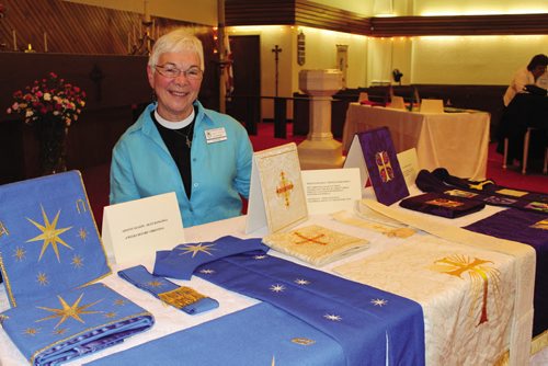 Canstar Community News Diane Guilford with St. Stephen's Anglican Church was one of many who helped celebrate the church's 100th anniversary Friday evening at an open house complete with multiple historical displays. (JORDAN THOMPSON)
