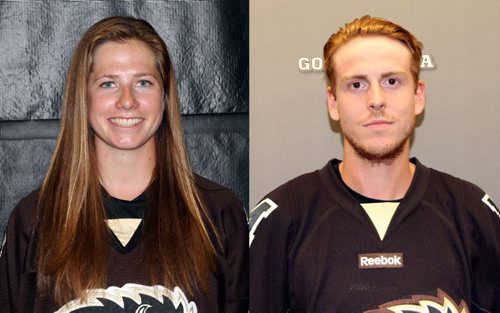 Canstar Community News (17/10/2013) University of Manitoba's athletes of the week are hockey forwards Maggie Litchfield-Medd and Ian Duval. (CANTSARNEWS/SUPPLIEDPHOTO)