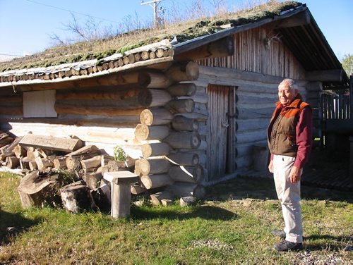 For story about Irvin Goodon, a rags to riches story about a Metis raised in the backwoods who went on to become a multimillionaire.  020, 021, 024 - A replica built of the mud-floor log cabin Goodon grew up in in a Metis community in the Turtle Mountains. ÄÄ Bill Redekop / Winnipeg Free Press
