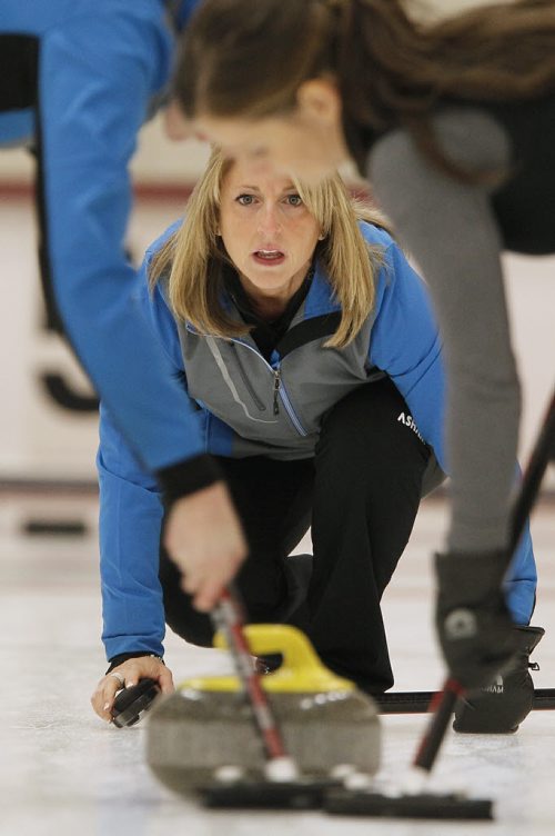 October 28, 2013 - 131028  -  Jill Thurston and her team compete against Jennifer Jones in the 2013 Women's Curling Classic at Fort Rouge Curling Club  Monday, October 28, 2013. John Woods / Winnipeg Free Press