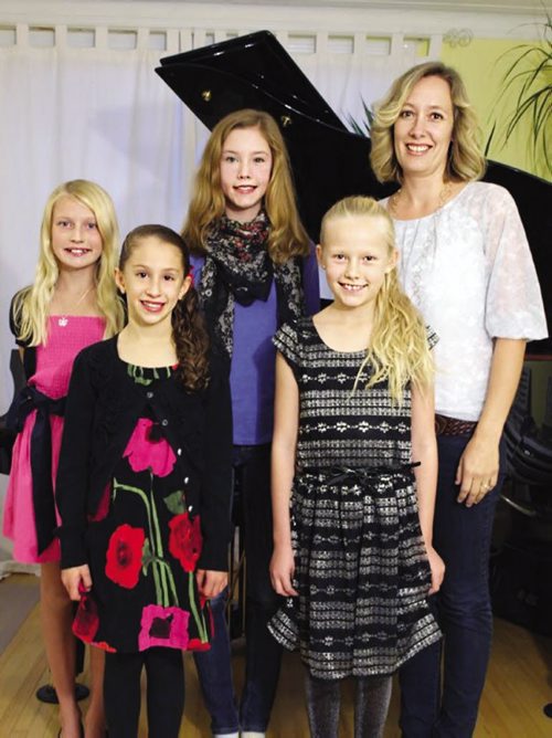 Canstar Community News 22/10/2013-Students of Gina Wedel and former Music for Young Children students win Conservatory Canada Medals of Excellence for top marks in Manitoba.  Marissa Hamlin; Theory 1, Julia Miles; Theory 3, Alexandra Hamedani; Grade 1 Classical Piano, Ella Rempel (GinaÄôs daughter, student of Leanne Lee); Grade 2 Classical Piano and winner of the Thomas C. Chattoe Scholarship in recognition of outstanding achievements in music study in 2013. (SUPPLIEDPHOTO/CANSTARNEWS)