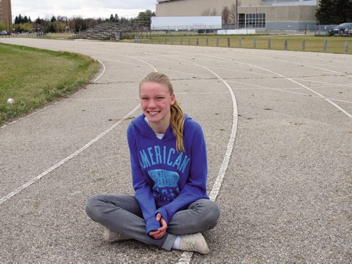 Canstar Community News 23/10/2013- Jennie Baragar-Petrash, 14, is a grade 10 student at Grant Park High School. The quiet teen is also an intense runner for the Pirates dominating every race she enters. (CANSTARNEWS/STEPHCROSIER)