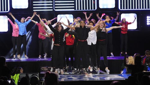 The Winnipeg Dance Force opens the at the WE DAY event in the MRS centre Wednesday.  Wayne Glowacki / Winnipeg Free Press Oct. 30 2013