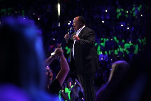 Martin Luther King 3rd - Human Rights advocate and the eldest son of the late Dr. Martin Luther King Jr. speaks to thousands of young people at the MTS Centre during the annual WE DAY event Wednesday morning.  October 30,  2013 Ruth Bonneville / Winnipeg Free Press