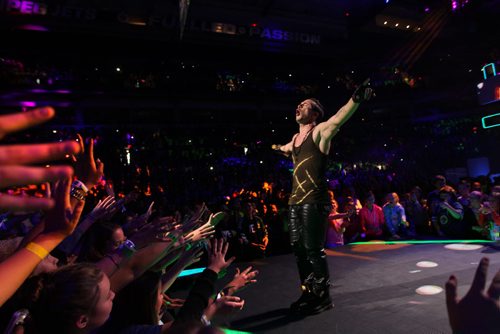 Shawn Desman performs to thousands of young people at the MTS Centre during the annual WE DAY event Wednesday morning.  October 30,  2013 Ruth Bonneville / Winnipeg Free Press